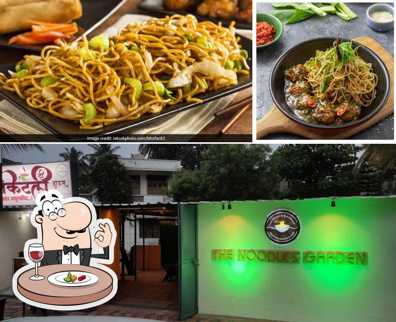 Check out the picture showing food and interior at The Noodle’s Garden