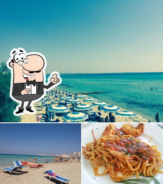 Dai un’occhiata alla immagine che mostra la interni e cibo di Lido San Giovanni