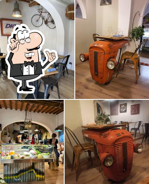 Gli interni di Osteria Clandestina