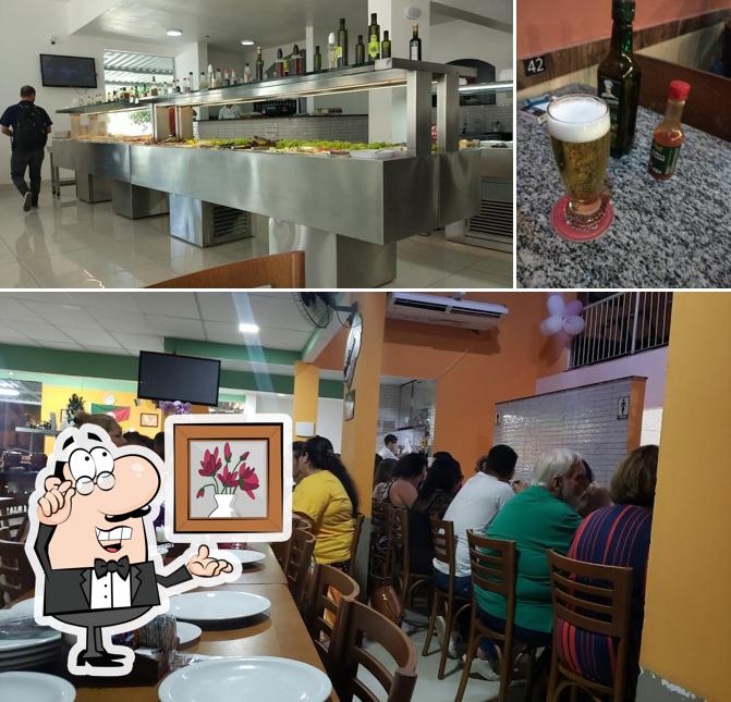 Entre diferentes coisas, interior e cerveja podem ser encontrados a Garden Brasa
