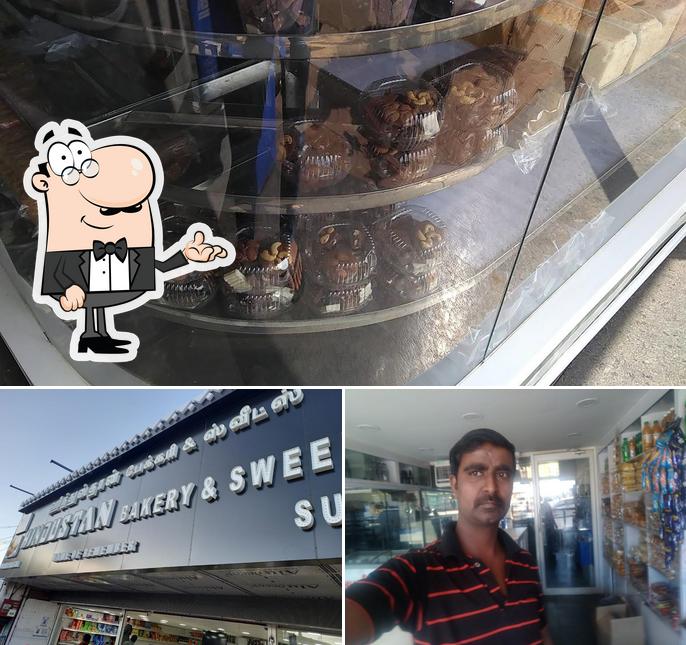 The restaurant's interior and dessert