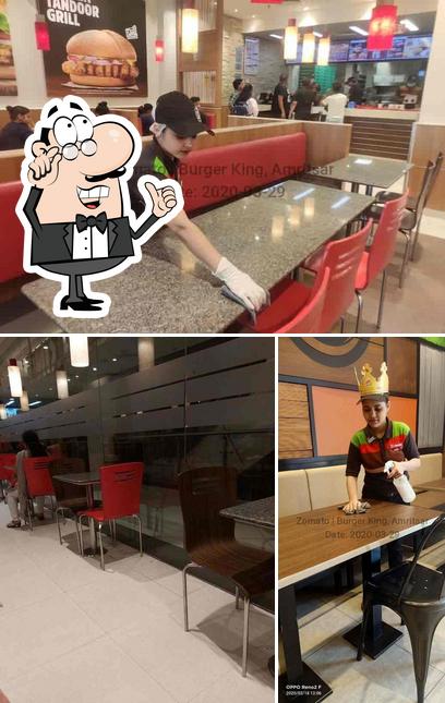 The interior of Burger King