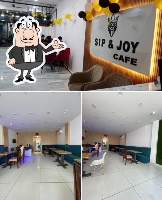 The interior of sip & joy cafe and restaurant