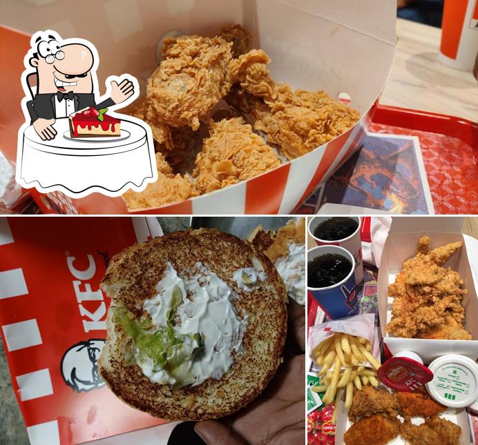 KFC serves a selection of sweet dishes