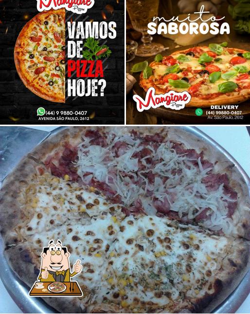 Peça pizza no Mangiare Pizzaria