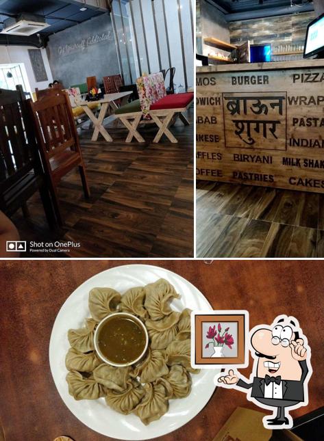 This is the image displaying interior and food at Brown Sugar