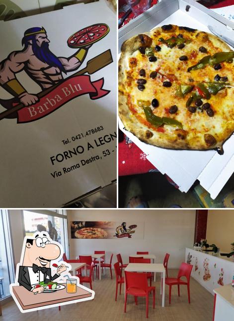 Questa è la foto che raffigura la cibo e interni di Pizzeria Barba Blu