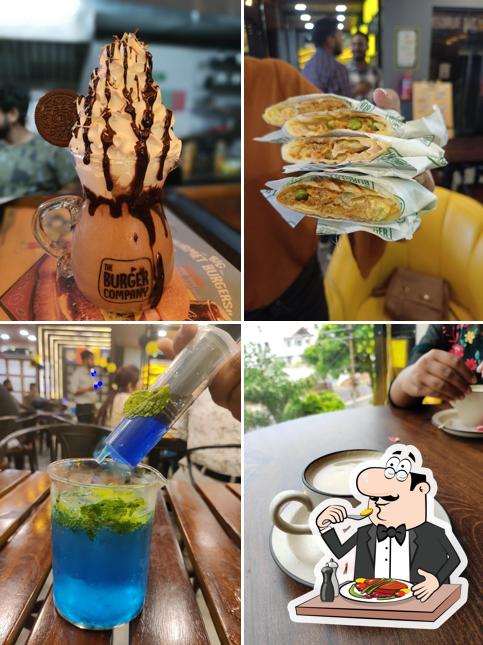 The Burger Company is distinguished by food and drink