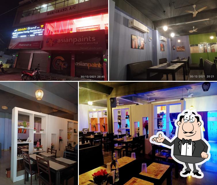 The interior of Athidhi Grand Inn Family Restaurant