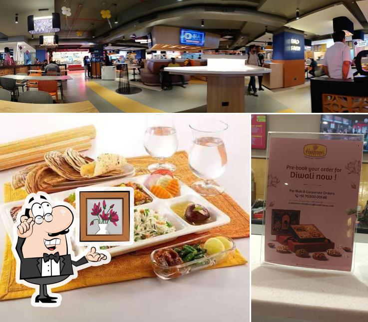 The interior of Haldiram's