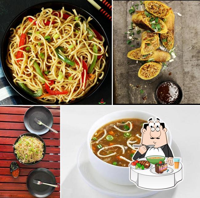 Hot and sour soup at Hustle & Bustle Cafe and Restaurant