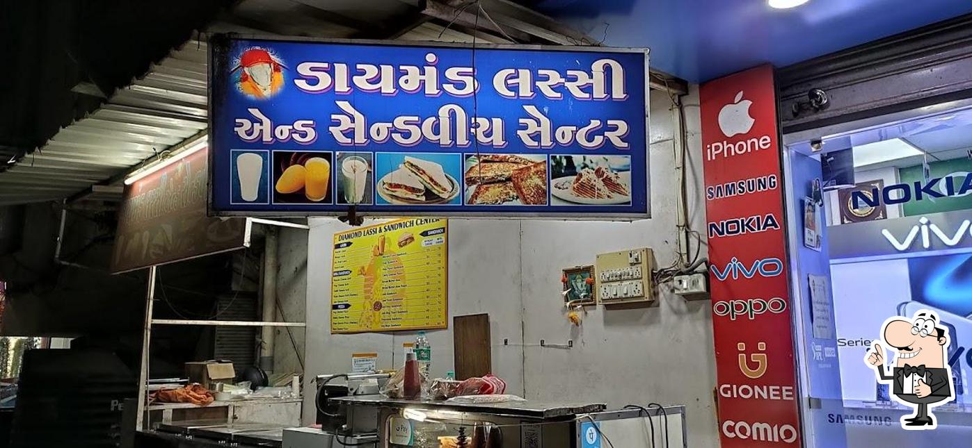 See this pic of Diamond Lassi & Sandwich