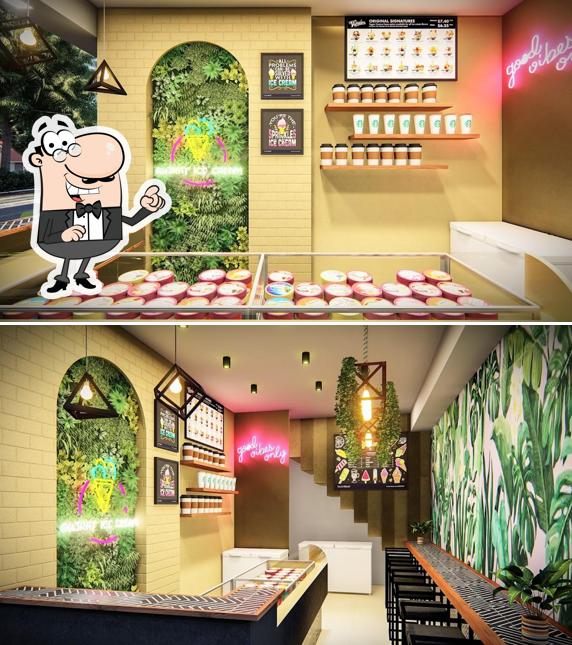 The interior of Gujarat Ice Cream