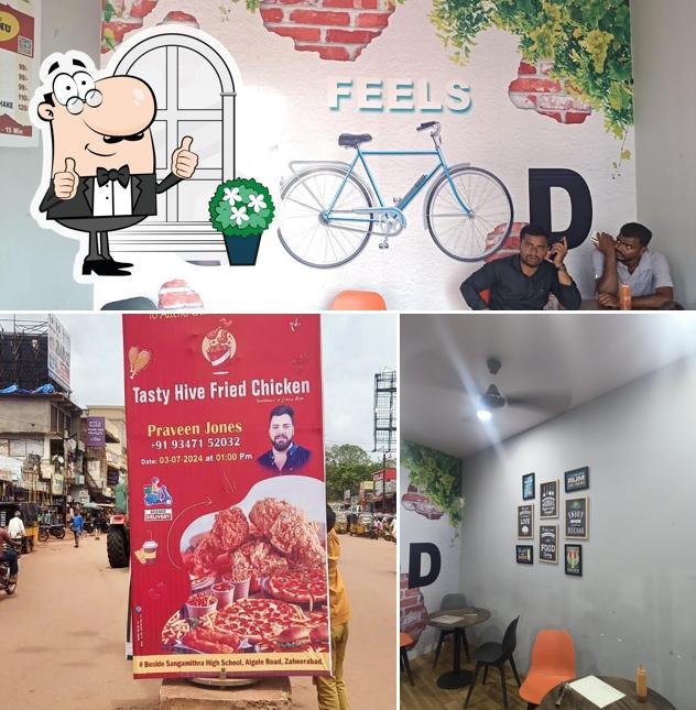 Among various things one can find exterior and interior at Tasty Hive Fried Chicken
