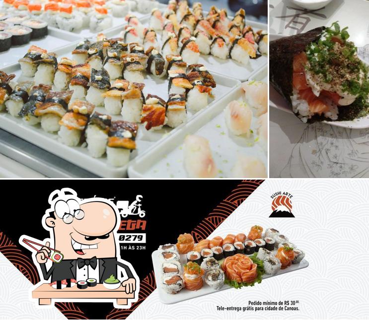 Sushi é um popular item de comida originário do Japão