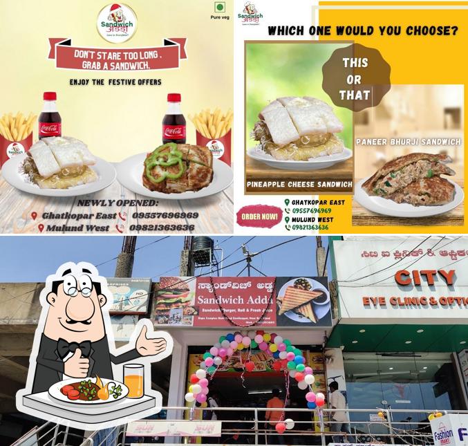 Among various things one can find food and exterior at Sandwich Adda gonikoppa