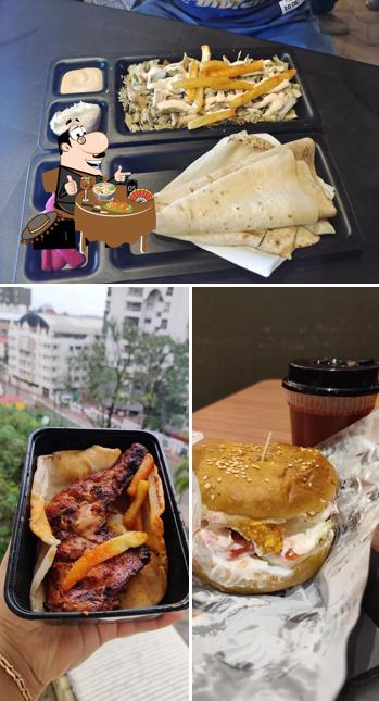 Food at Aladdin Shawarma