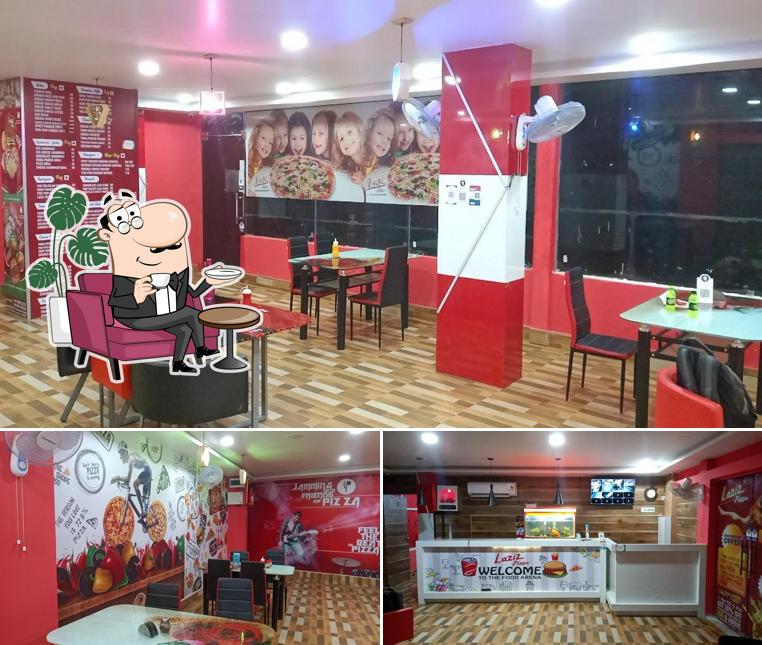 The interior of Laziz Pizza Purnia