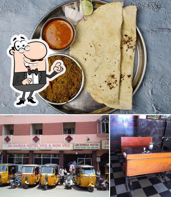 The interior of Jai Durga Hotel Veg & Non Veg