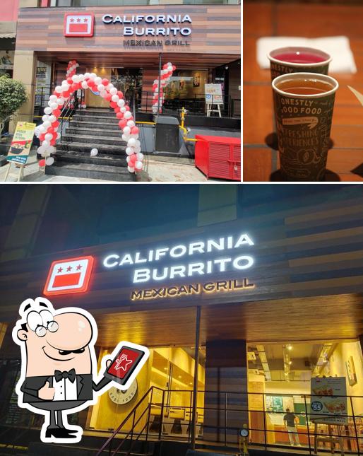 Among different things one can find exterior and beverage at California Burrito Mexican Kitchen @ Indirapuram