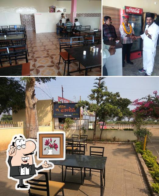 The interior of Hotel New Ganesh Thakur Dhaba