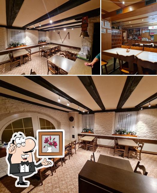 Gli interni di Restaurant zur Halde