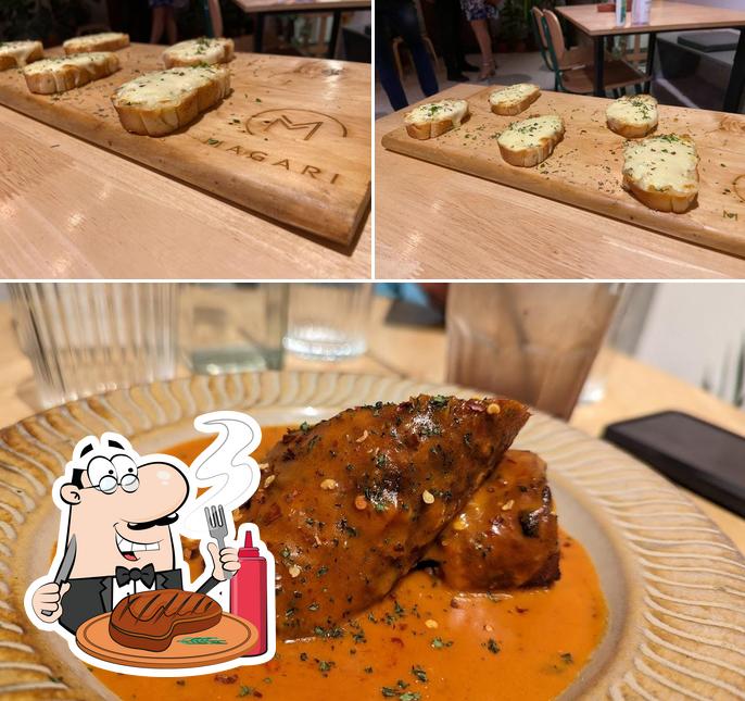 Order meat dishes at Magari