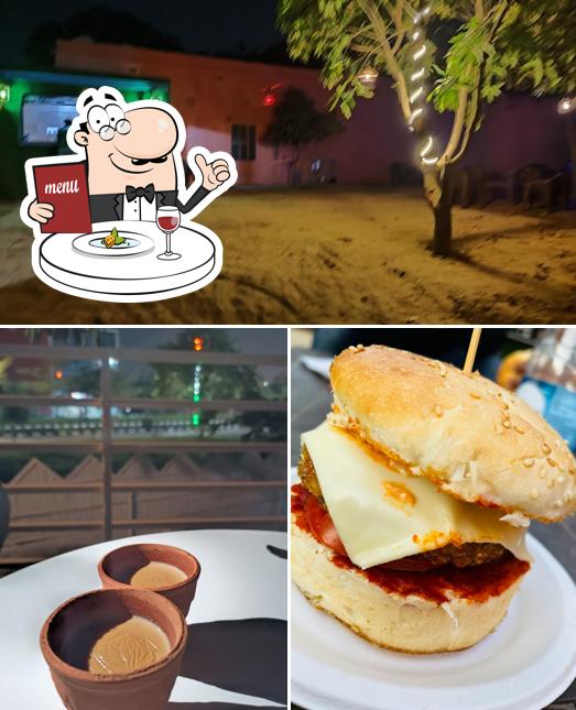 The picture of food and exterior at Udaan cafe & rooftop