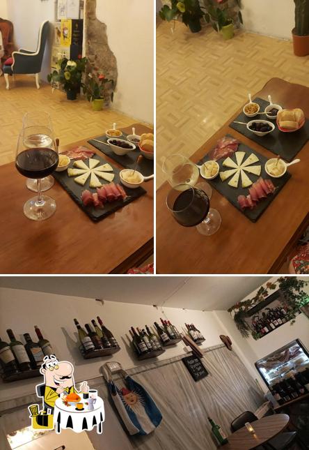 La cibo e vino del ristorante