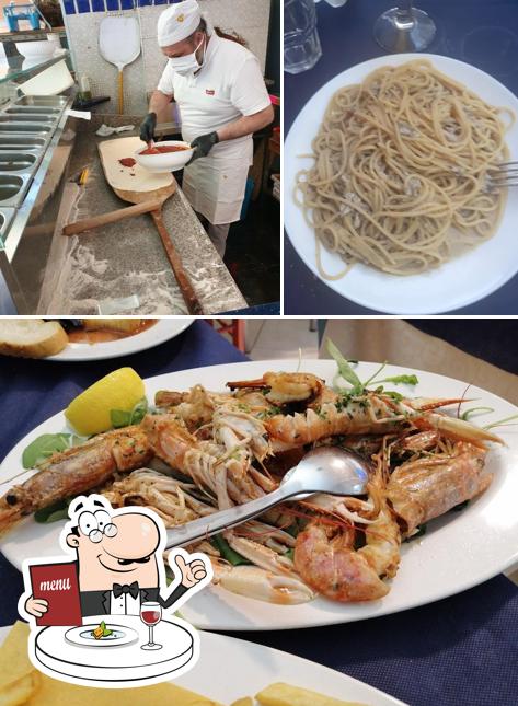 Piatto di formaggi e spaghetti alla bolognese al La Goletta