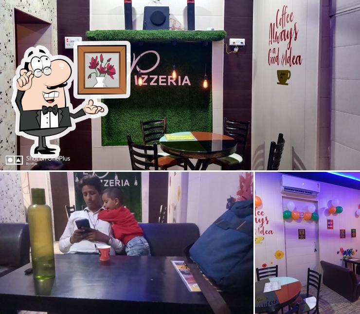 The interior of La pizzeria Italian restaurant