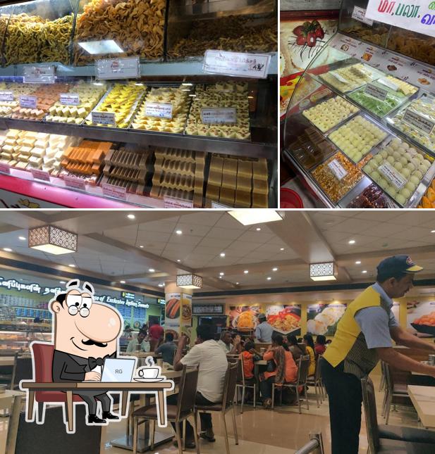 The interior of Lakshmi Sweets, Bakery & Icecreams