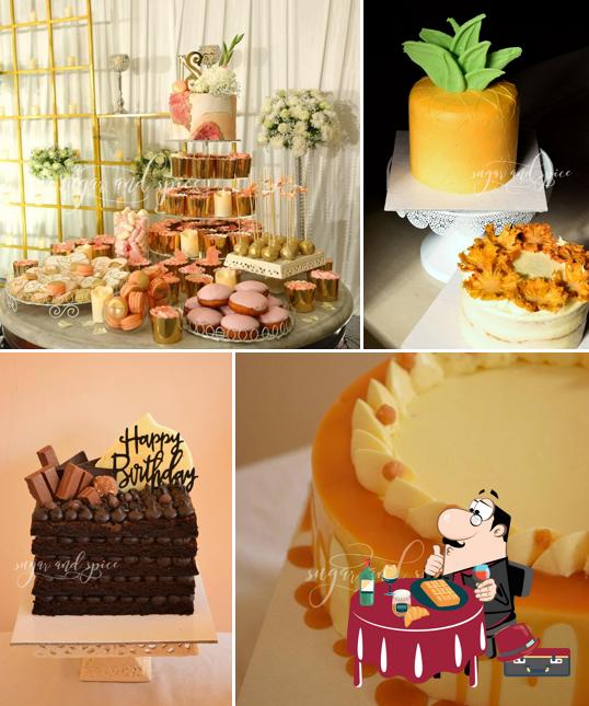 Sugar and Spice Salem (home baker) serves a variety of desserts