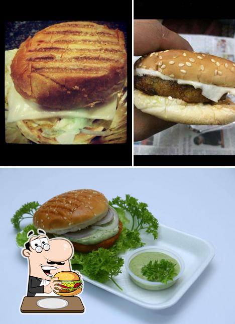 Get a burger at The Salad Bar