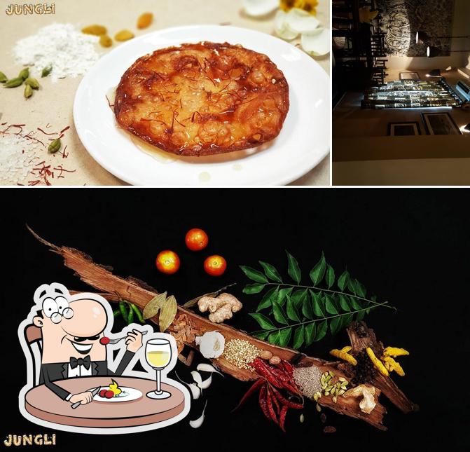 The image of food and wine at Jungli Restaurant