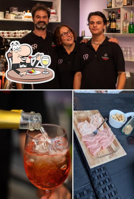 La immagine della cibo e bancone da bar di Caffè Novantanove