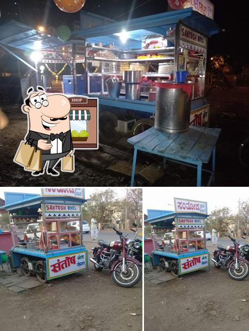 This is the picture displaying exterior and interior at Santosh Snacks Corner