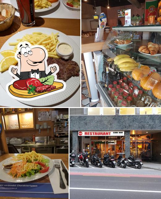 Ordina i un pasto a base di carne a Code Bar- kebab pizza & Lausanne gare