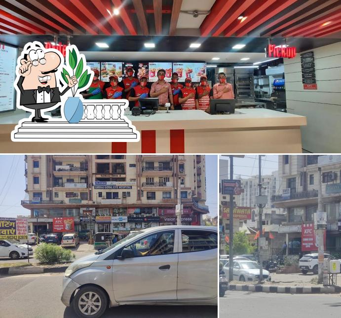 KFC is distinguished by exterior and food