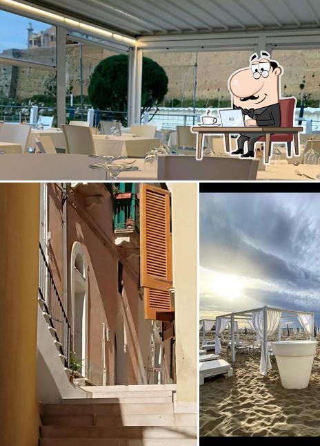 Gli interni di Cala Sveva Beach Club
