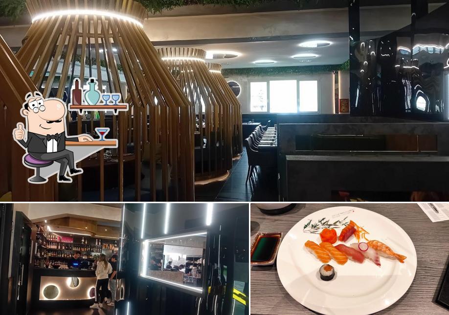 La interni e cibo del ristorante