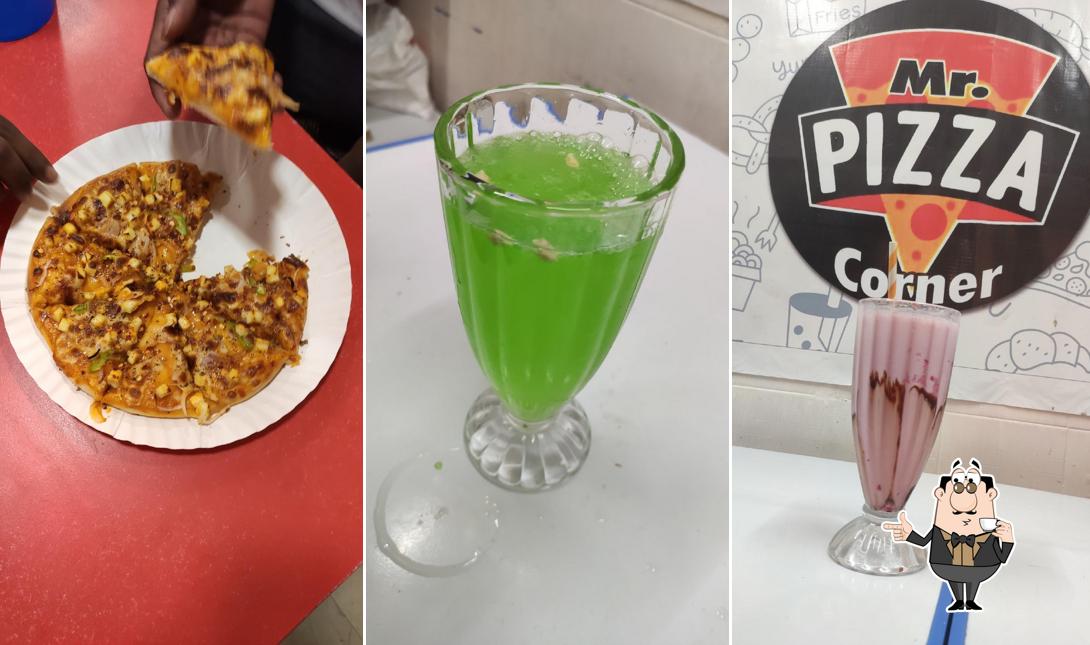 Enjoy a beverage at Mr Pizza Corner