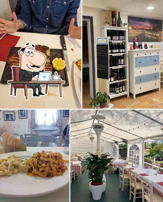 Gli interni di Trattoria Amedea