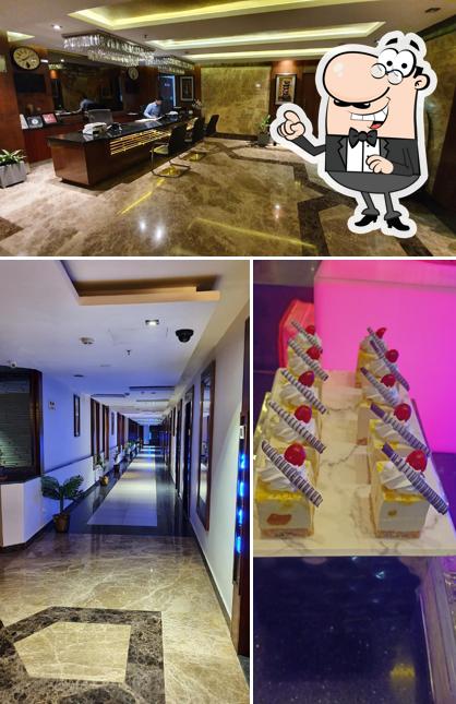 Take a seat at one of the tables at Maxims Buffet Restaurant