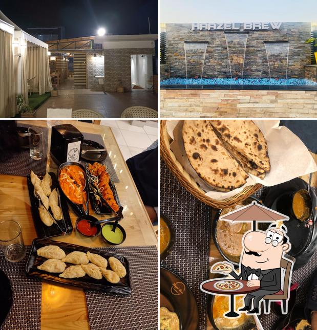 Among various things one can find exterior and food at Haázel brew