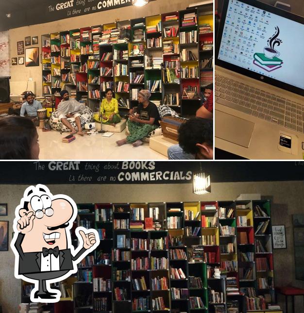 The interior of Kitabi Chai Cafe and Book Store