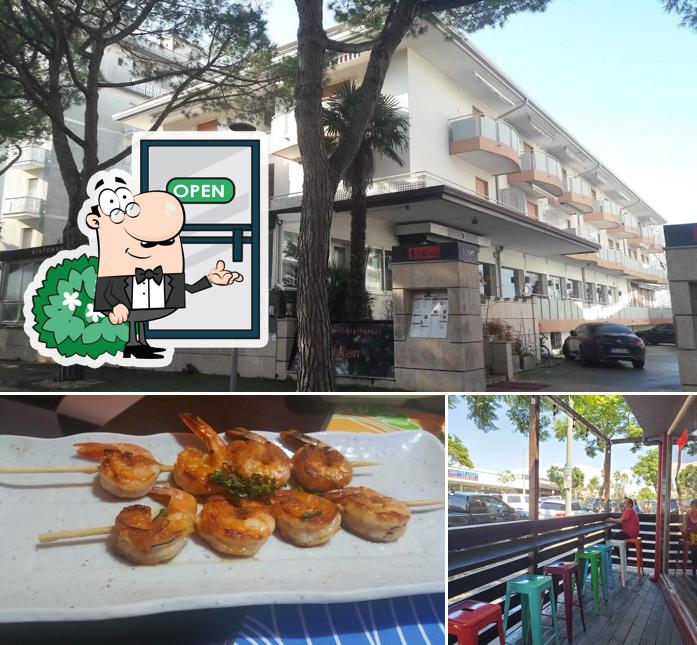 La foto della esterno e cibo di Ichiban