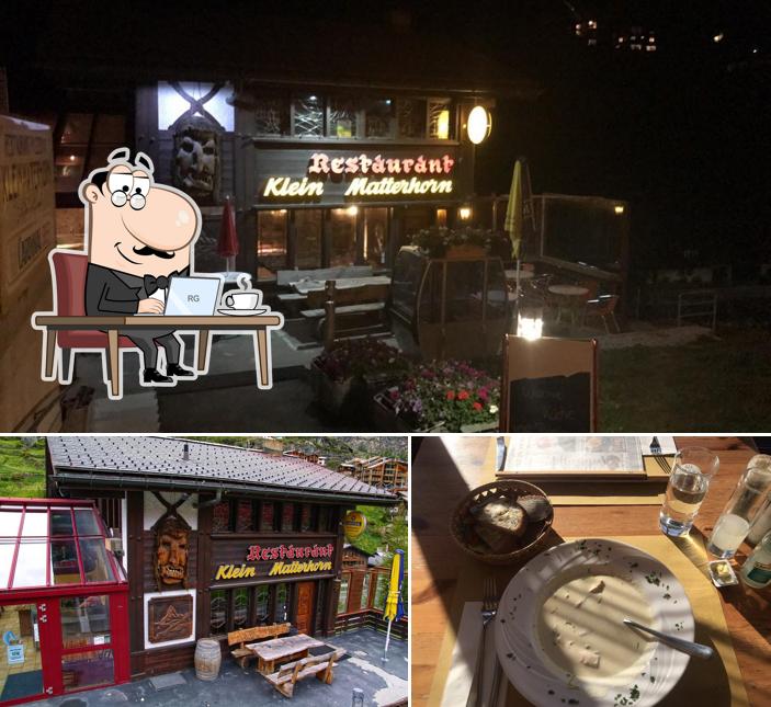 Restaurant Pizzeria Klein Matterhorn si caratterizza per la interni e cibo