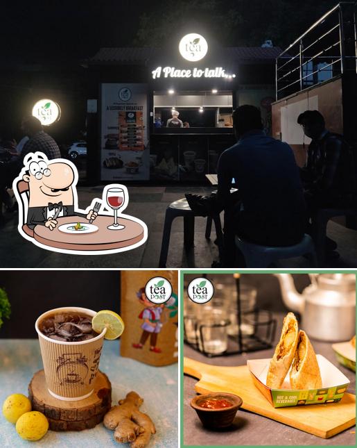 This is the image displaying food and exterior at Tea Post