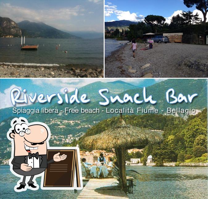 Goditi la vista dall'area esterna di Riverside Snack Bar